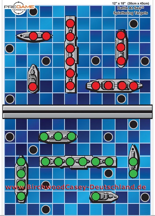 Zielscheibe Schiffe-Versenken ca. 30 x 46 cm (12 x 18 Zoll) PREGAME Battle at Sea Target